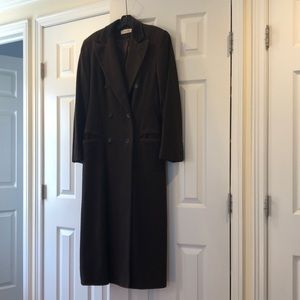 Vintage Calvin Klein wool coat with velvet collar